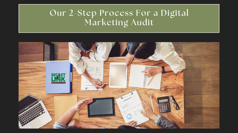 Digital Marketing Team performing an audit at Secret Link Marketing