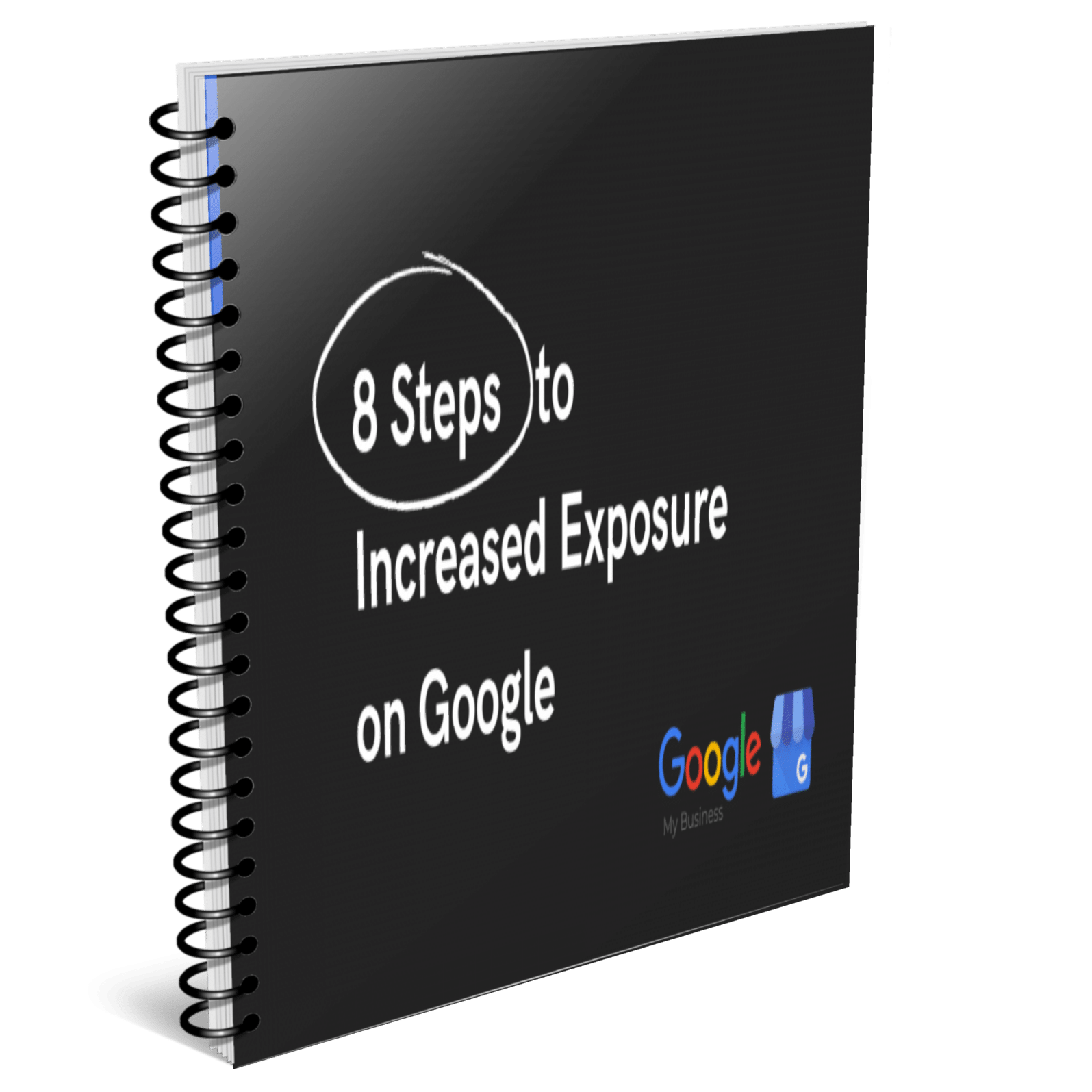 Book titled "8 Steps to Increased Exposure on Google" written by Secret Link Marketing