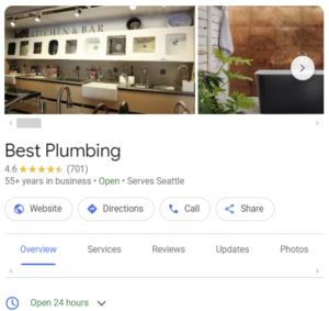 Best Plumbing Google Business Profile